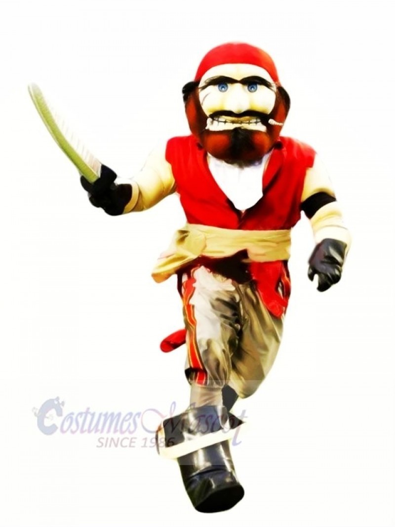 Strong Pirate with Green Eyes Mascot Costume People
