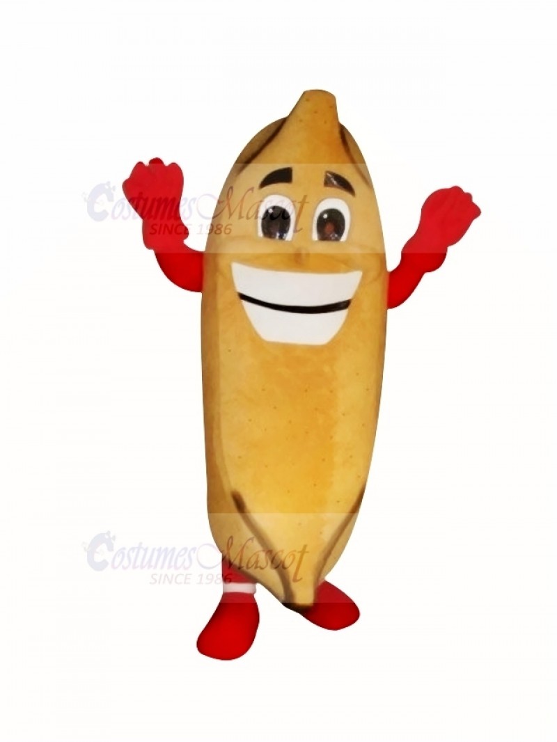 Funny Banana With Big Mouth Mascot Costume Cartoon