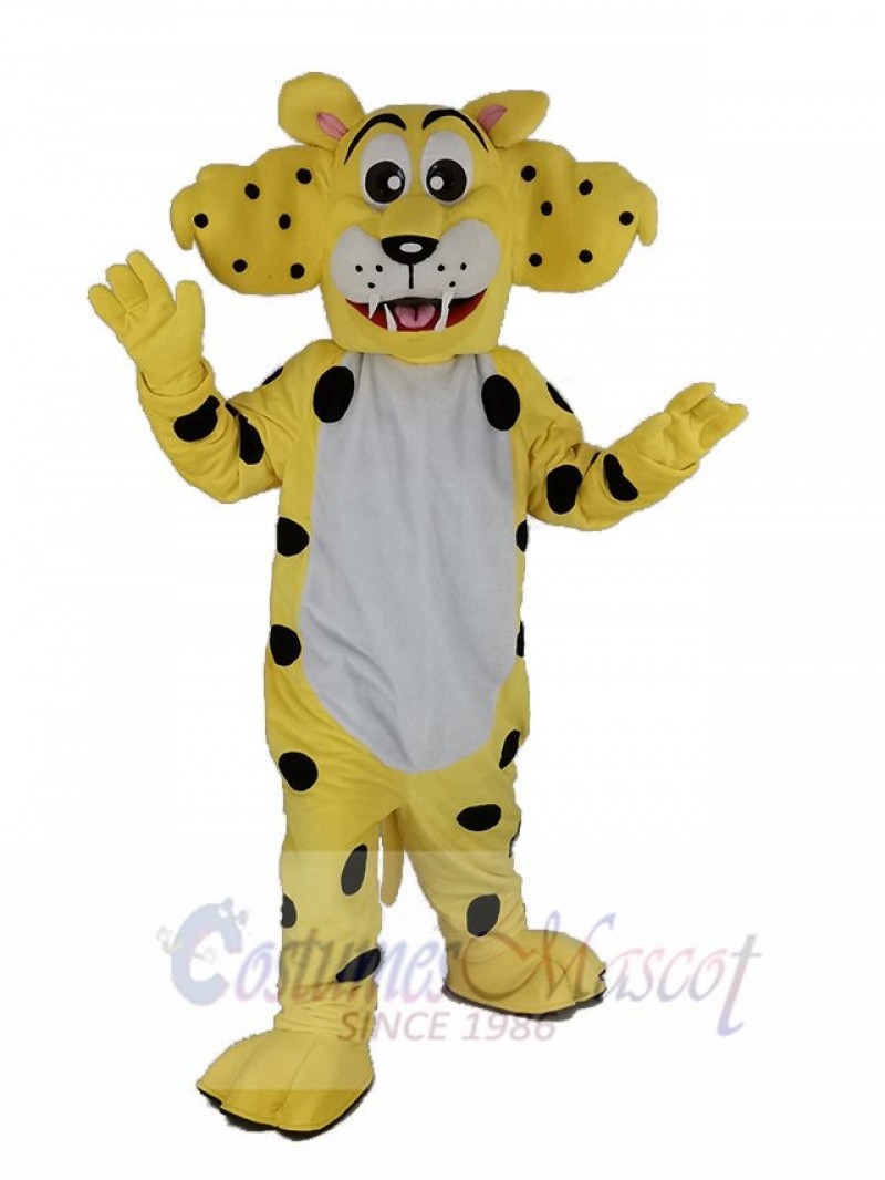 Funny Yellow Cheetah Mascot Costume