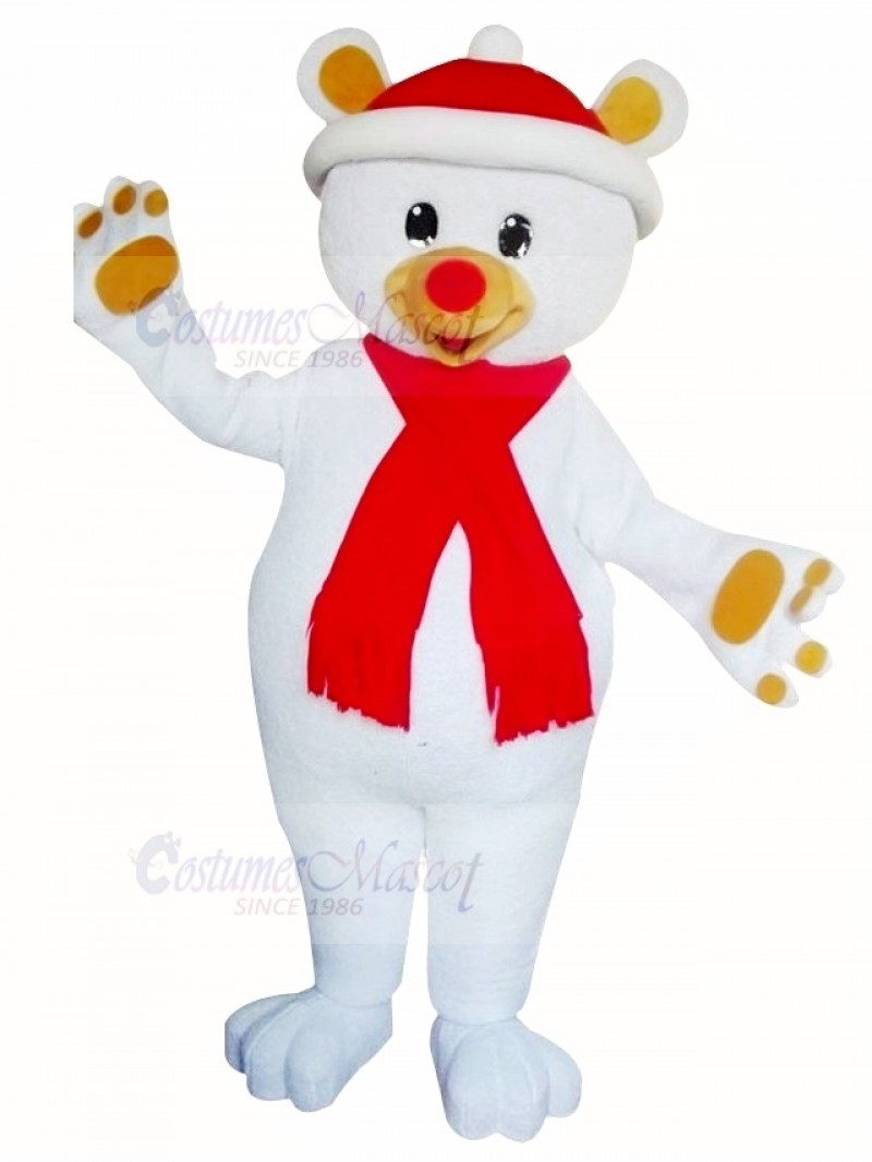 Lovely Christmas Bear Mascot Costume Cartoon	