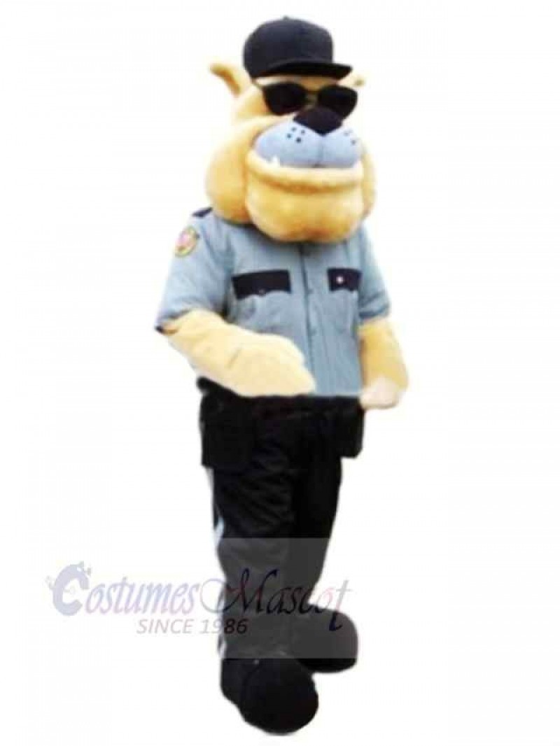 Police Dog With Sunglasses Mascot Costume Cartoon