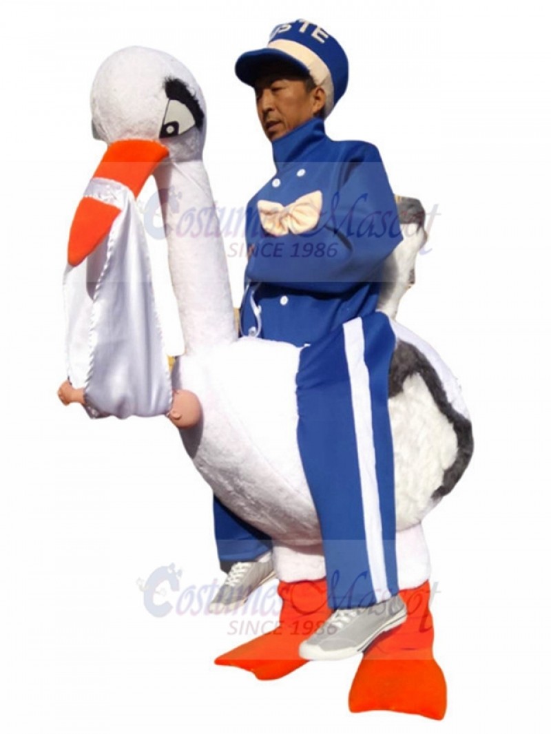Swan mascot costume
