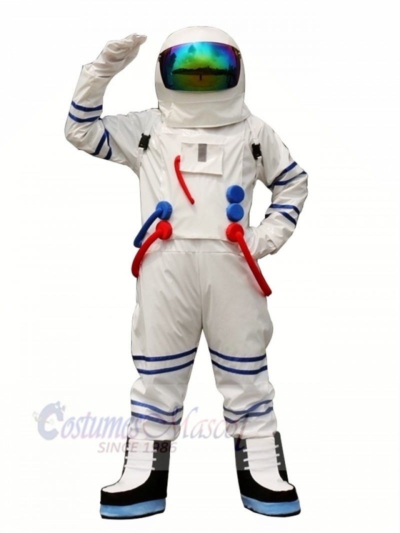 White Astronaut Spaceman Mascot Costume Adult