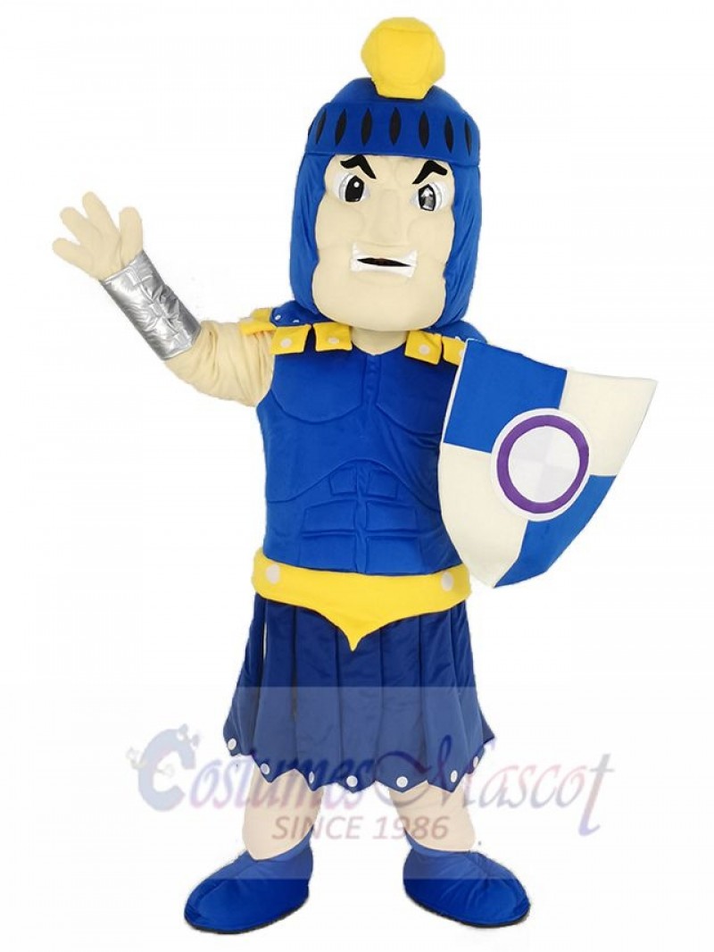 Blue Strong Titan Spartan Mascot Costume People