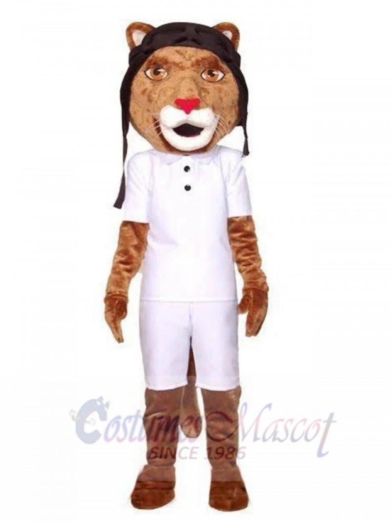 Pilot Lion mascot costume