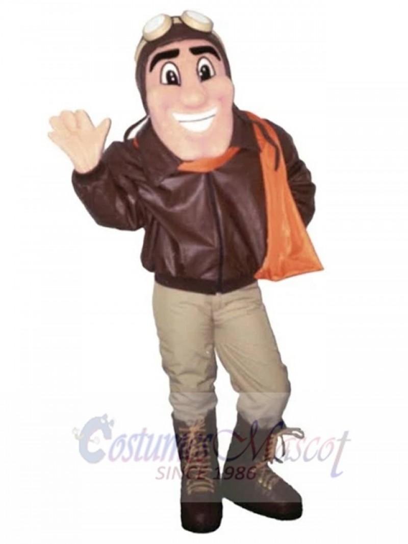 Plane Pilot mascot costume