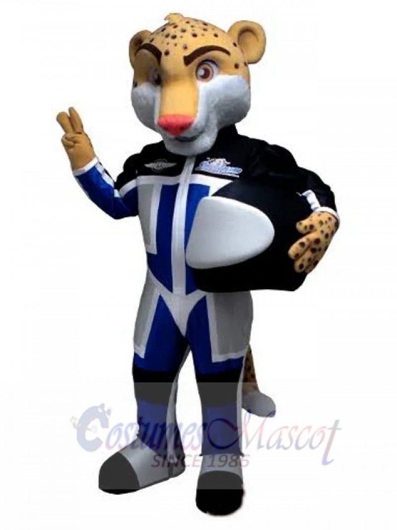 Pilot Leopard mascot costume