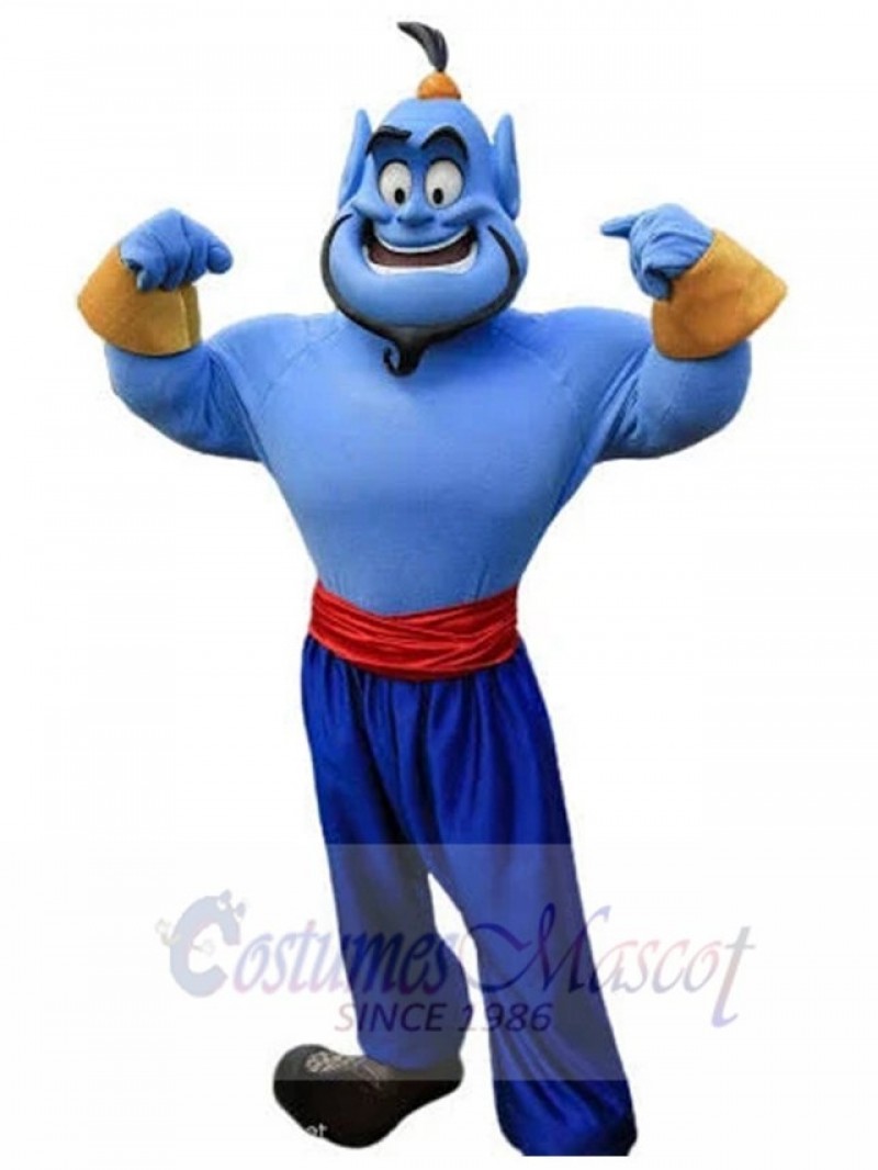 Genie Aladdin Mascot Costume Cartoon