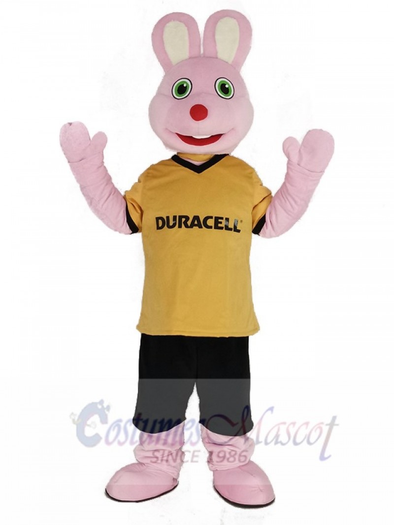 Pink Rabbit Duracell Mascot Costume Animal