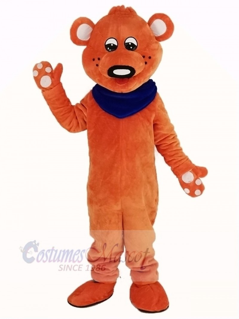 Orange Teddy Bear Mascot Costume