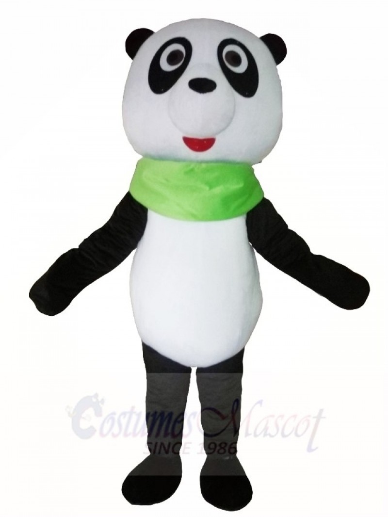 Panda with Green Triangular Mascot Costumes Animal