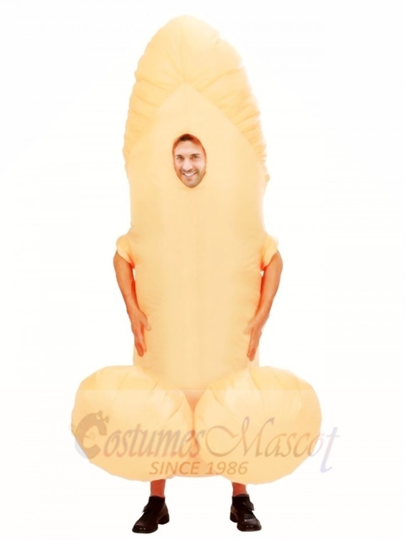 Skin Color Willy Cock Dick Sexy Penis Inflatable Halloween Christmas Costumes for Adults