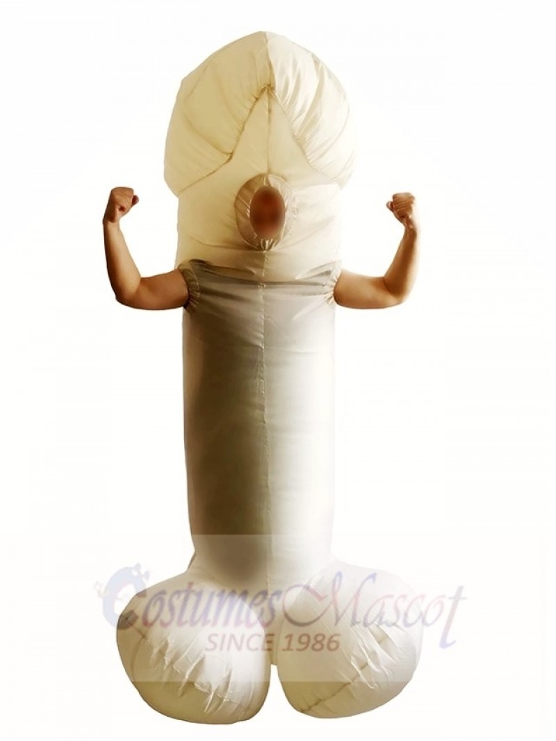 White Willy Cock Dick Sexy Penis Inflatable Halloween Christmas Costumes for Adults