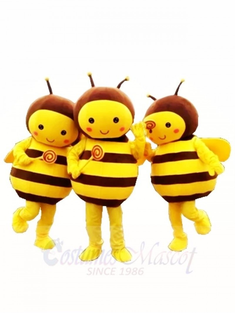 ONLY ONE Lovely Yellow Bee Mascot Costumes Insect
