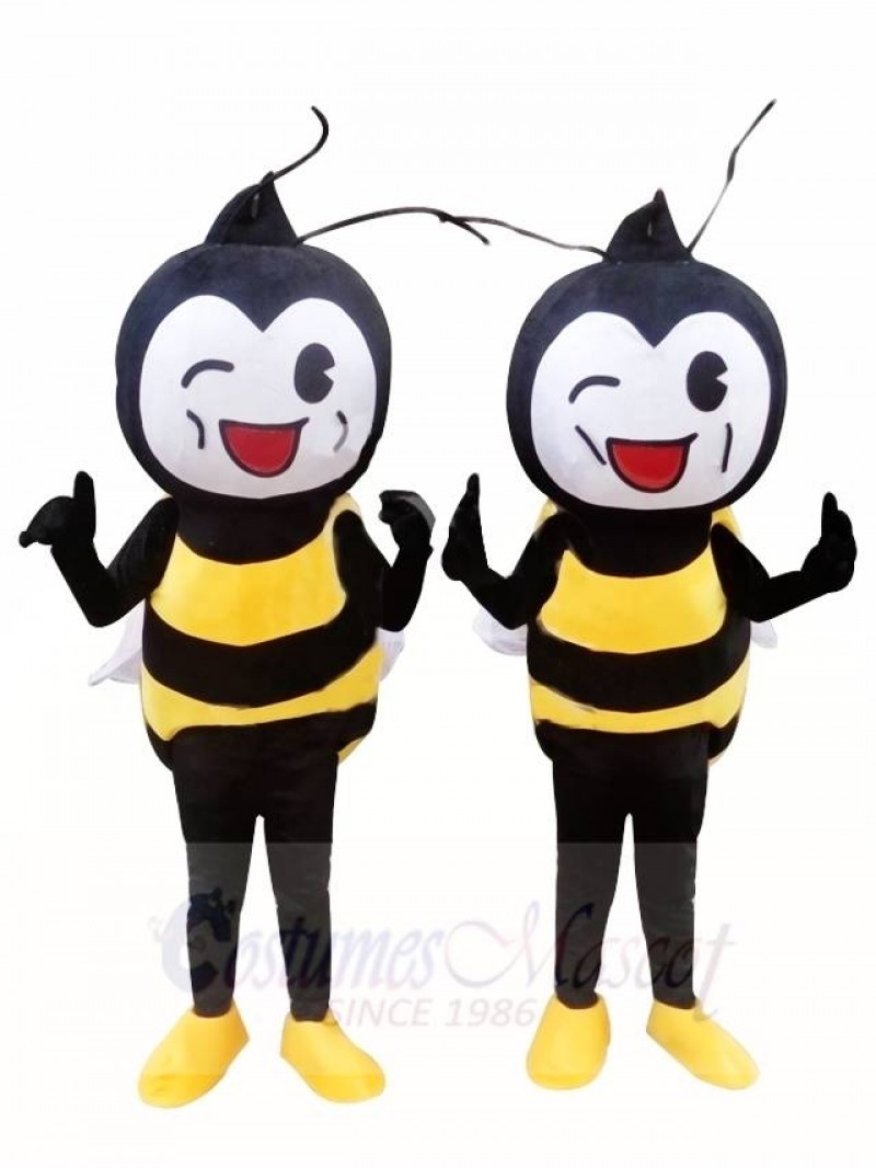 ONLY ONE White Face Yellow Bee Mascot Costumes Insect