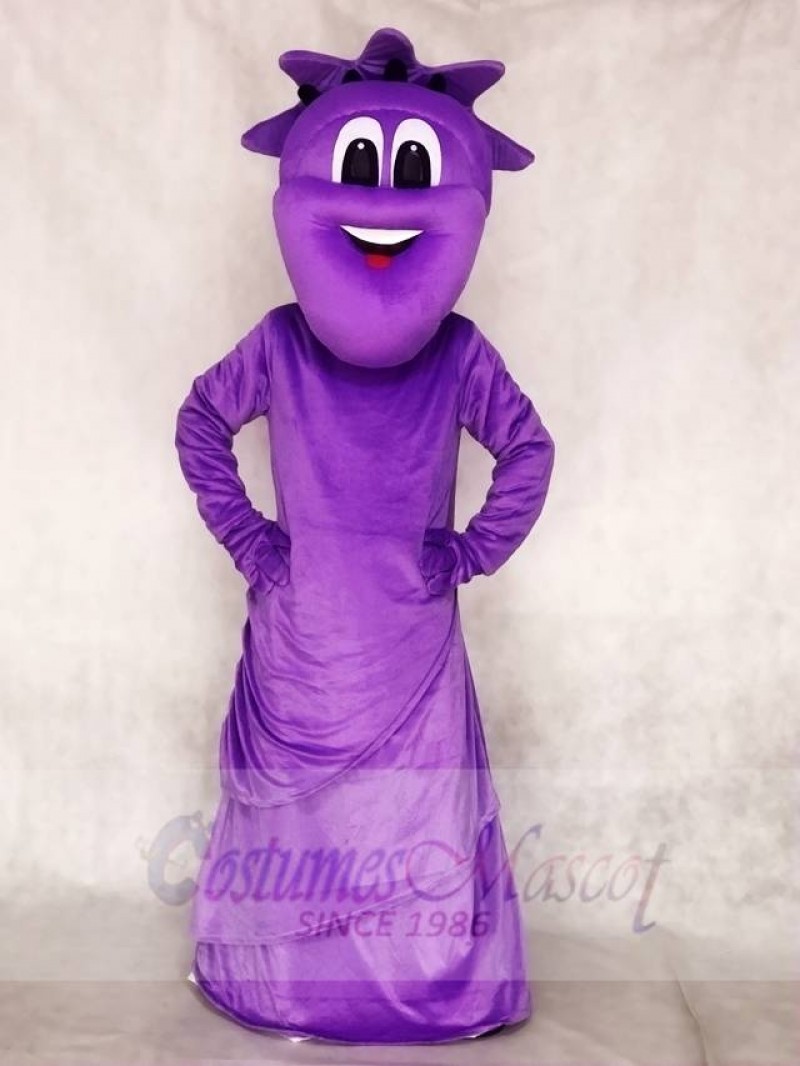 Purple Statue of Liberty Mascot Costumes
