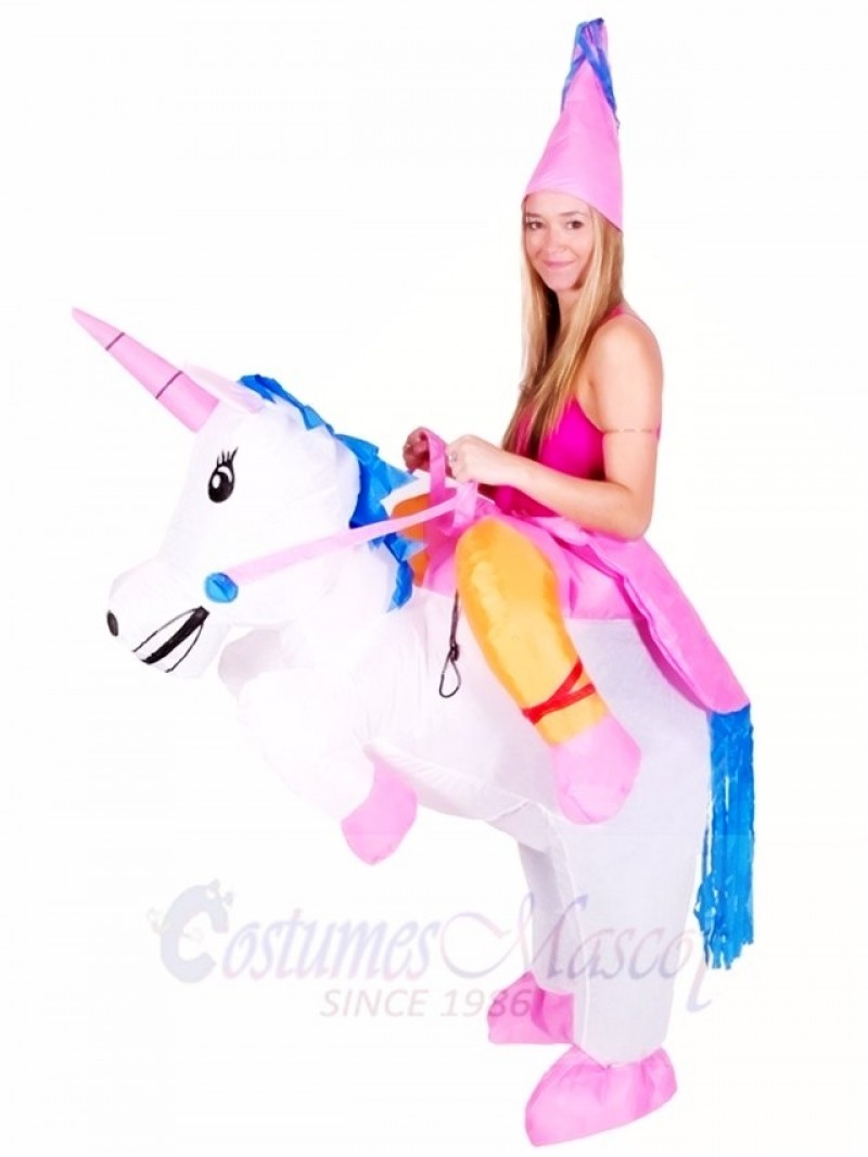 Carry Me Ride on Unicorn Inflatable Halloween Xmas Costumes for Adults