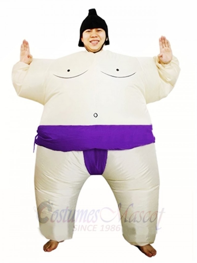 Purple Japanese Fat Man Sumo Inflatable Halloween Christmas Costumes for Adults