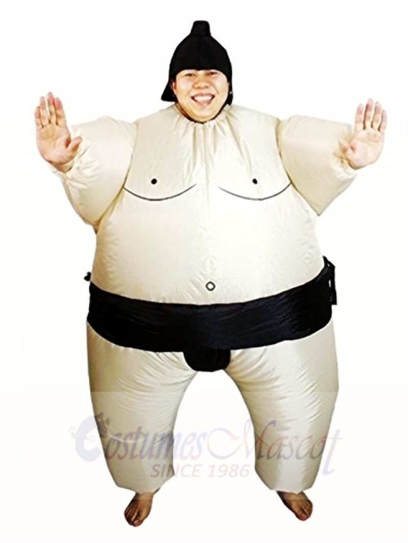Black Japanese Fat Man Sumo Inflatable Halloween Christmas Costumes for Adults