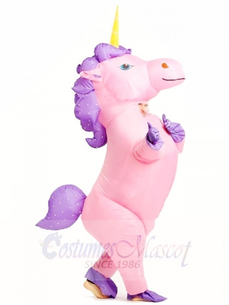 Pink Unicorn Inflatable Halloween Christmas Costumes for Adults