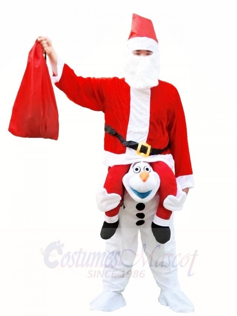 Santa Claus Carry me Ride on Olaf Halloween Xmas Costumes for Adults