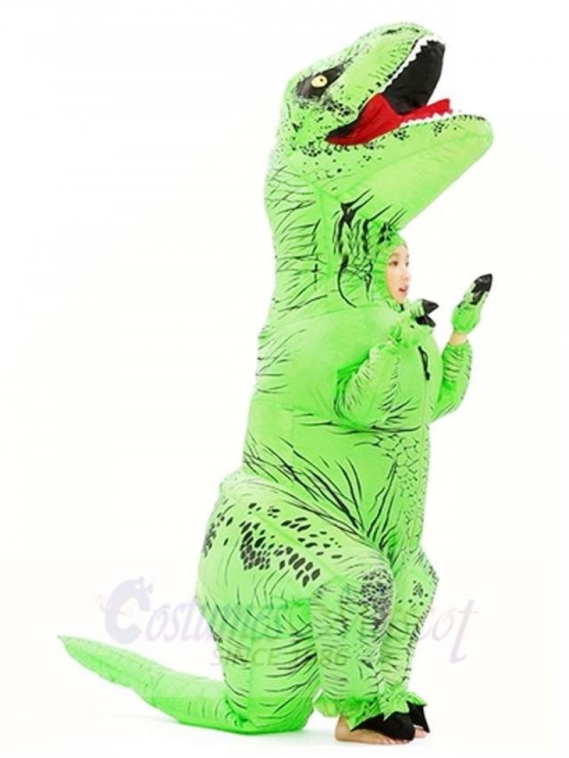 Green T-REX Dinosaur Inflatable Halloween Christmas Costumes for Kids