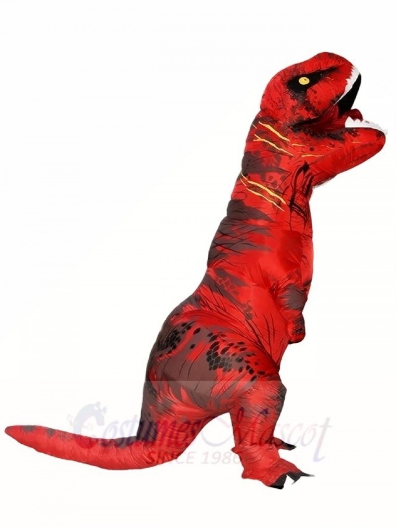 Dark Red T-REX Dinosaur Inflatable Halloween Christmas Costumes for Adults