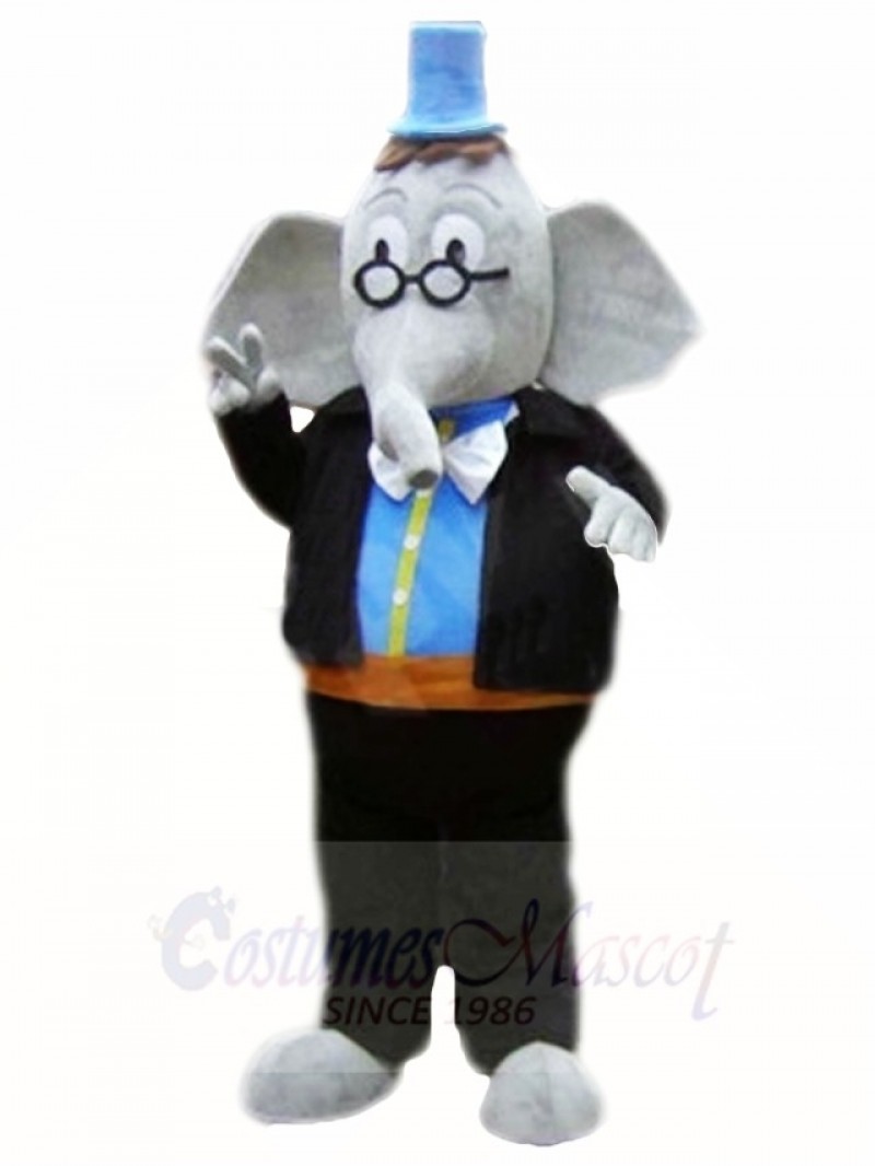 Blue Hat Elephant Mascot Costumes Animal 