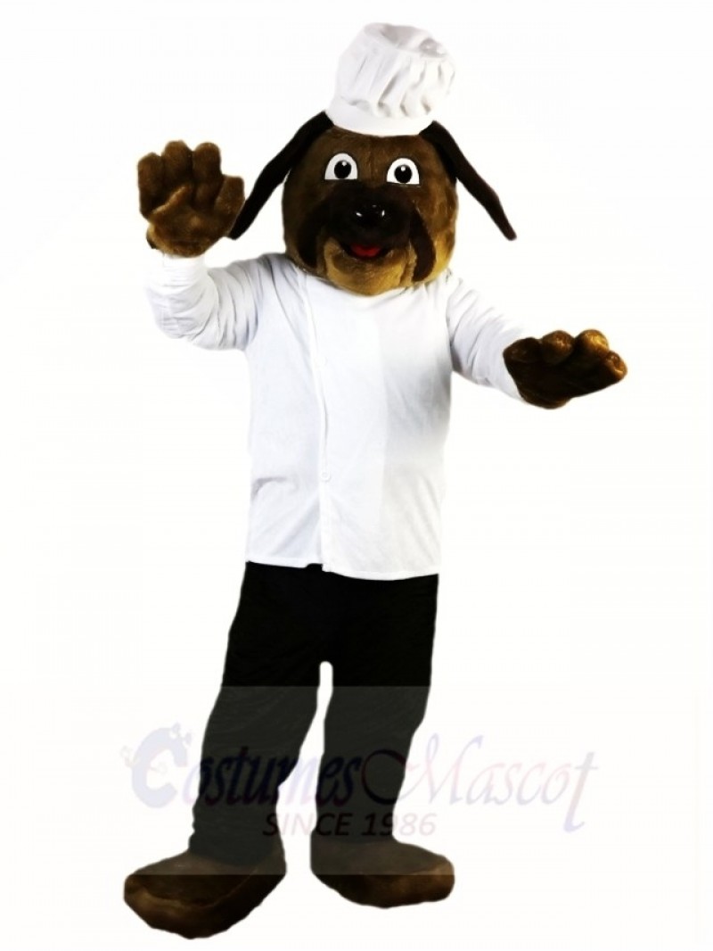 Brown Dog Chef Cook Mascot Costumes Animal