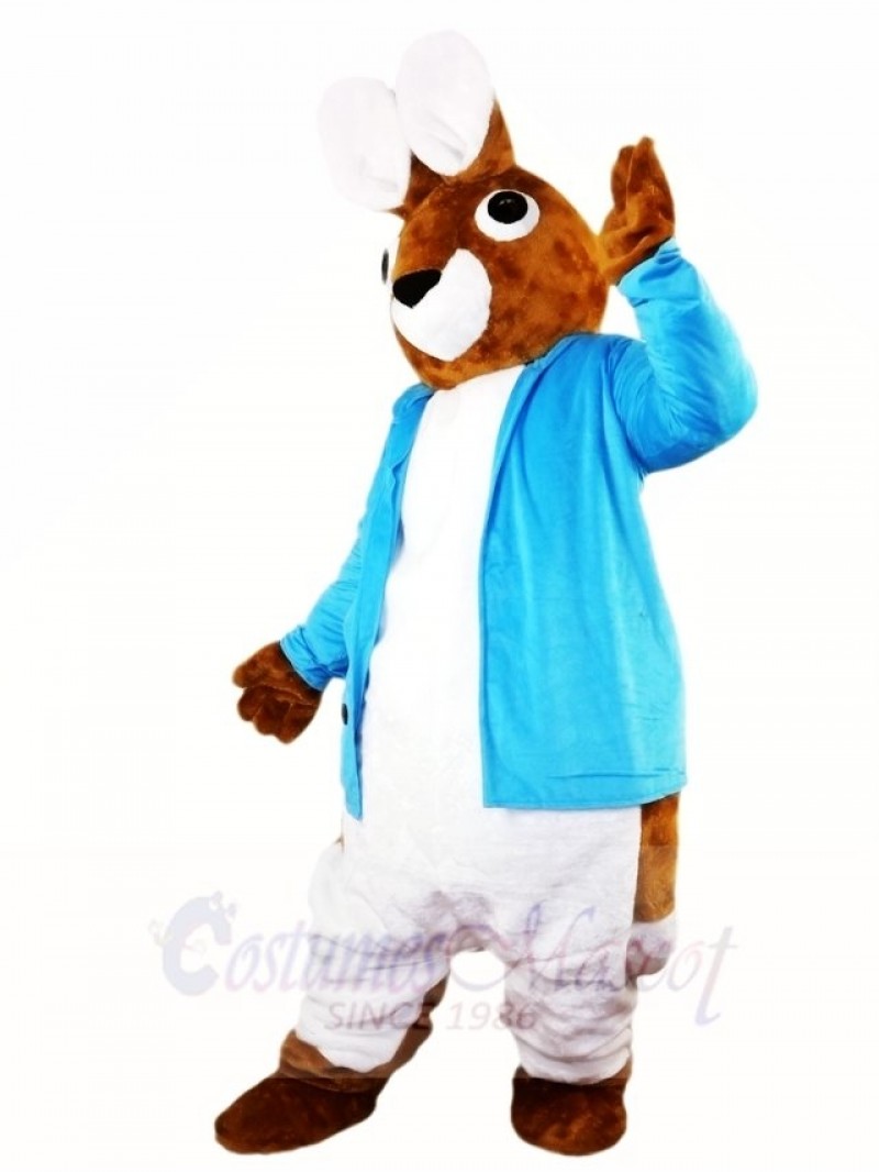 Blue Vest Peter Rabbit Big Ear Easter Bunny Mascot Costumes Animal