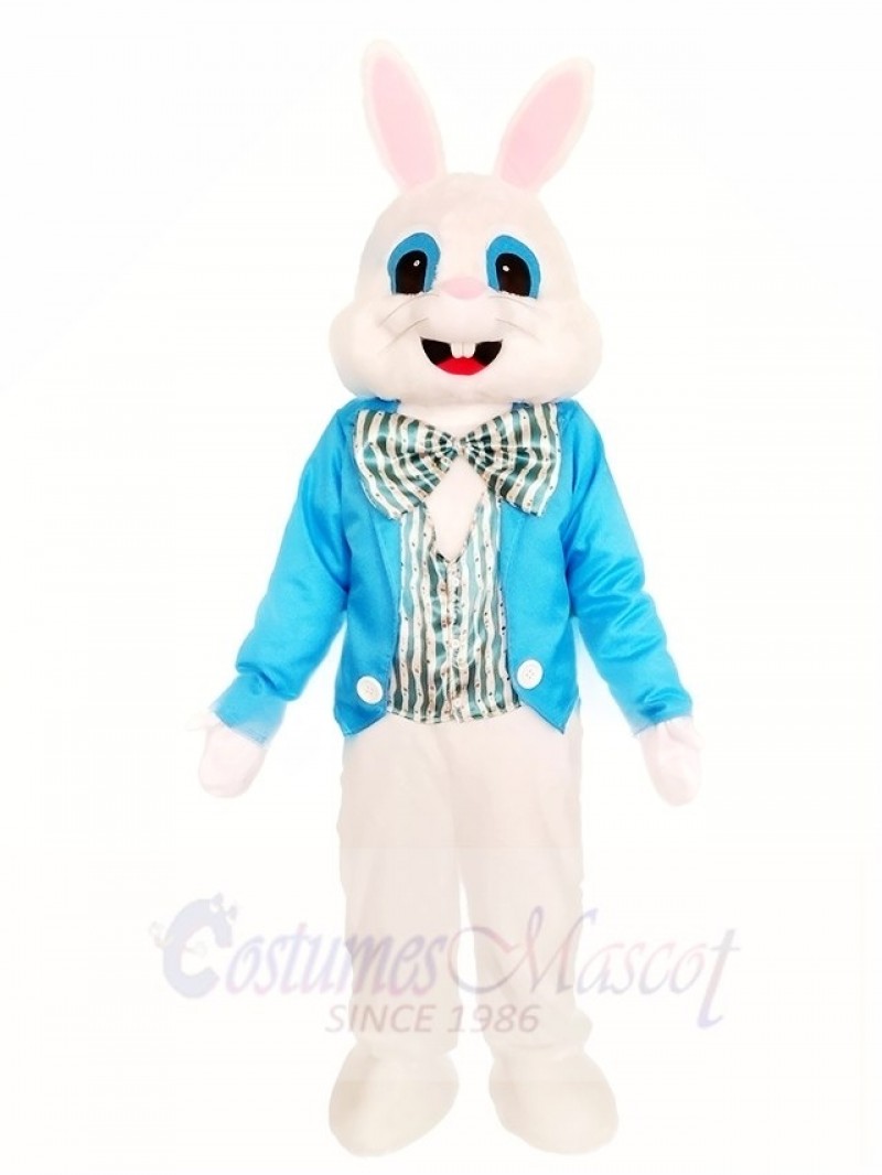 Rabbit Easter Bunny with Blue Shirt Mascot Costumes Animal