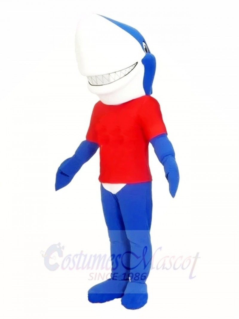 Blue Smile Shark Mascot Costumes Sea 