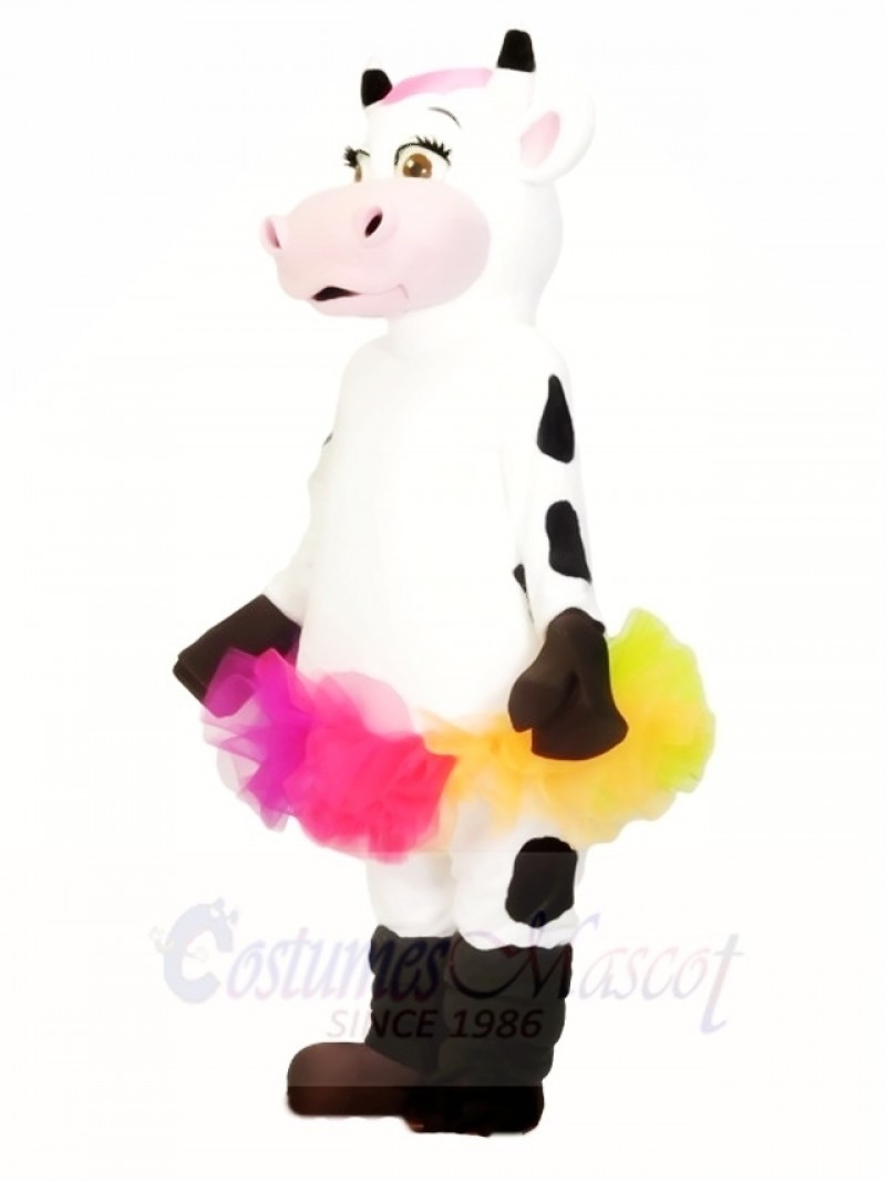Cow with Colorful Skirt Mascot Costumes Animal