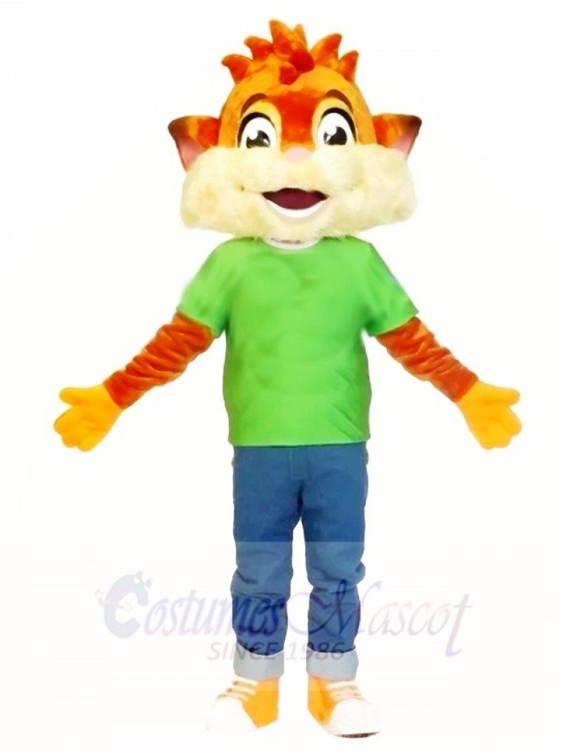 Fox in Green Shirt Mascot Costumes Animal