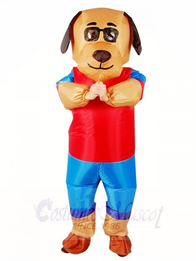 Cartoon Lucky Dog Inflatable Halloween Xmas Costumes for Adults