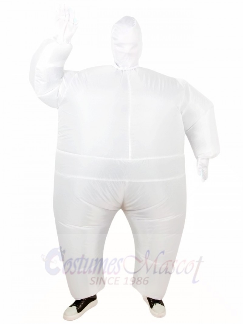 White Full Body Suit Inflatable Halloween Christmas Costumes for Adults