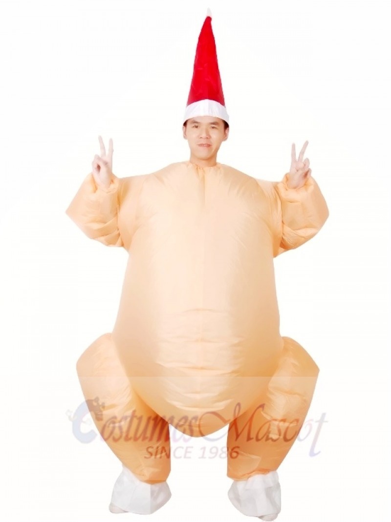 Roast Turkey Chicken Inflatable Halloween Christmas Costumes for Adults