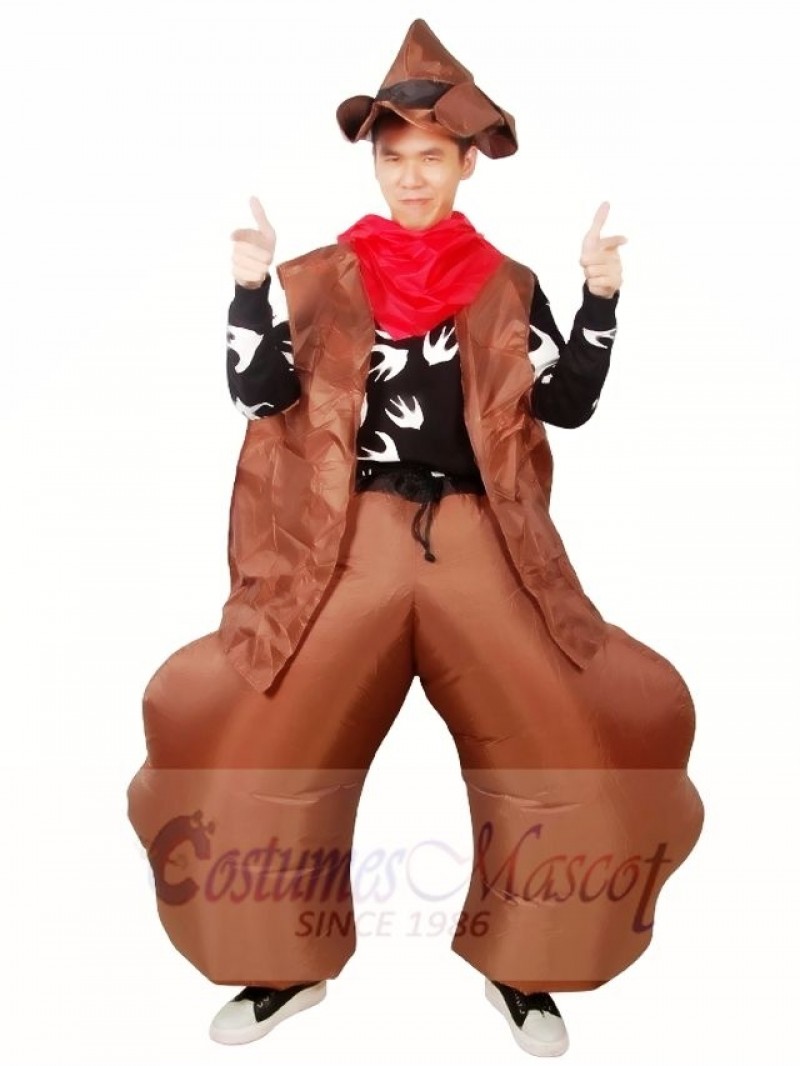 Western Cowboy Inflatable Halloween Christmas Costumes for Adults