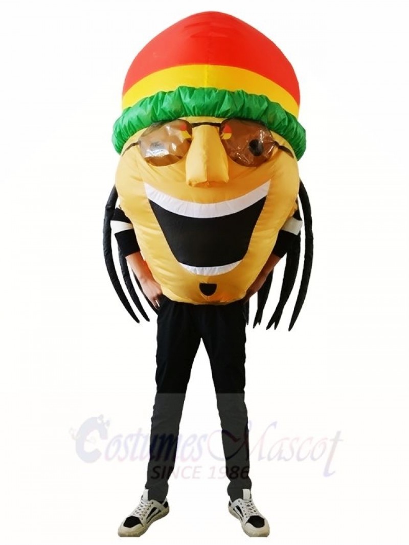 Jamaican Inflatable Halloween Xmas Blow Up Costumes for Adults