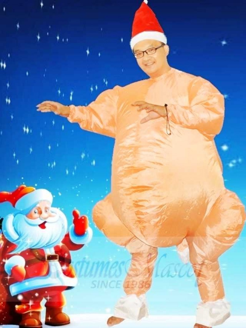 Roast Turkey Inflatable Halloween Thanksgiving Blow Up Costumes for Adults