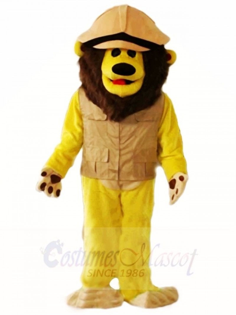 Brown Lion Mascot Costumes Animal 