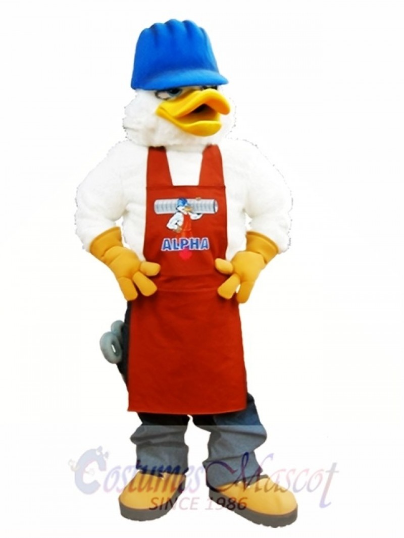 Alpha Duck Mascot Costume White Canada Duck Mascot Costume