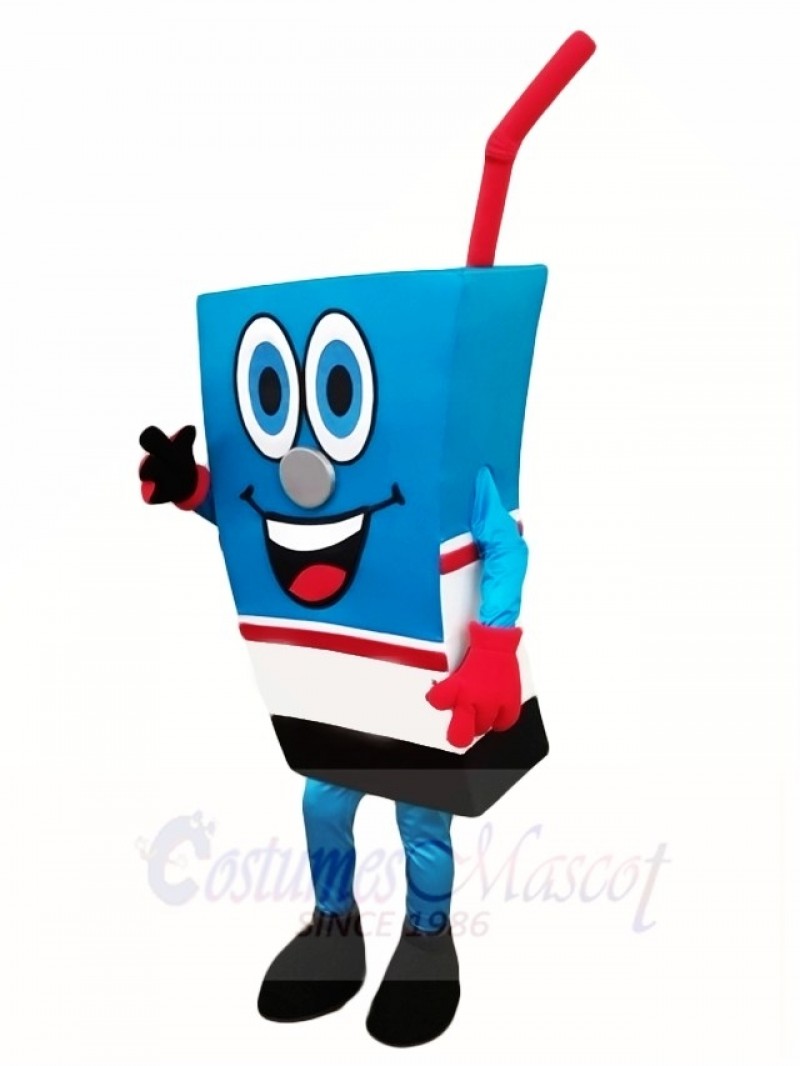 Blue Juice Box Mascot Costumes Drink
