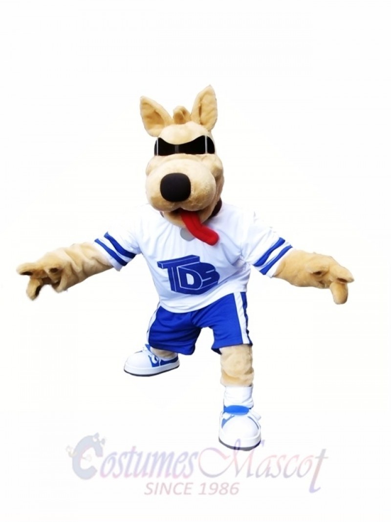 Dog with Sunglasses Mascot Costume Beach Buddy Dog Mascot Costumes Animal 