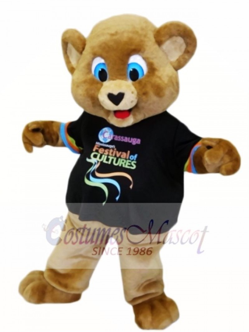 Blue Eyes Brown Bear Mascot Costumes 