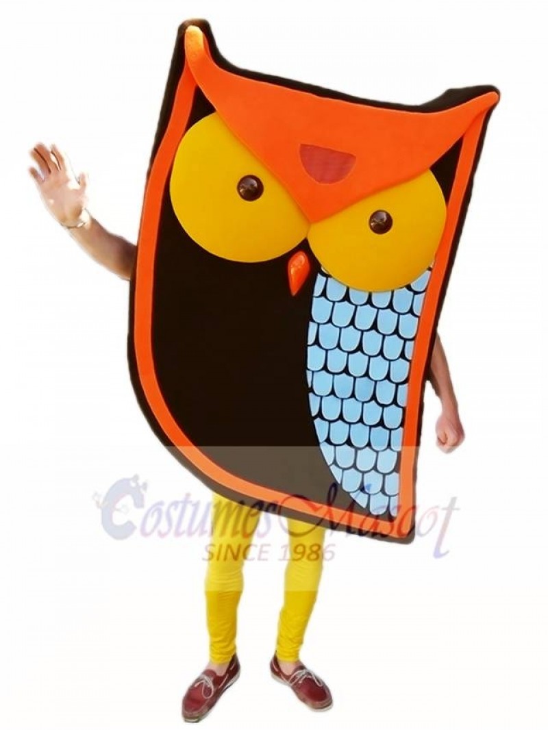 Cartoon Orange Owl Mascot Costumes Animal  