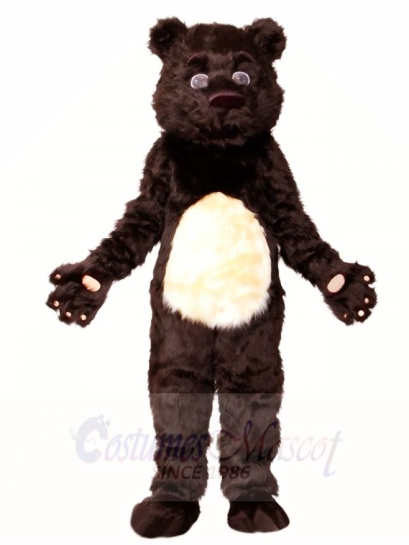 Fluffy Black Bear Mascot Costumes Animal