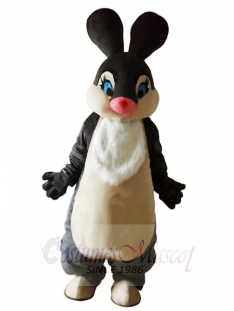Gray Easter Bunny Rabbit Hare Mascot Costumes Animal