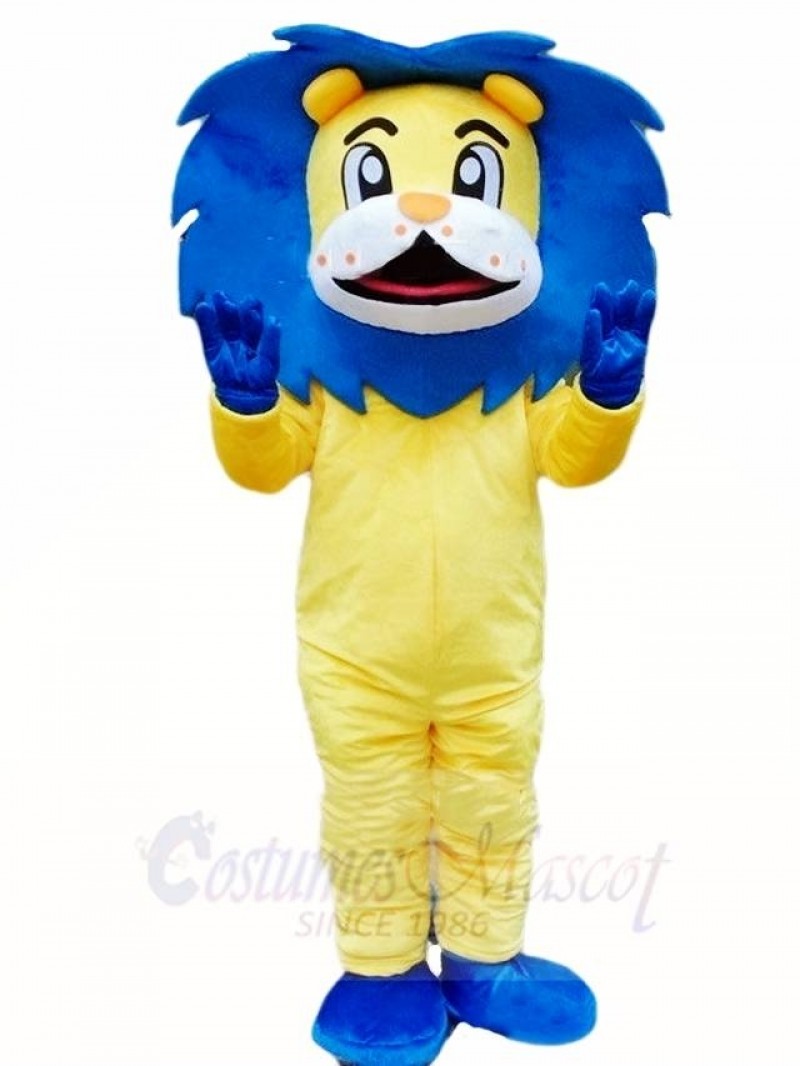 Blue Mane Lion Mascot Costumes Animal 