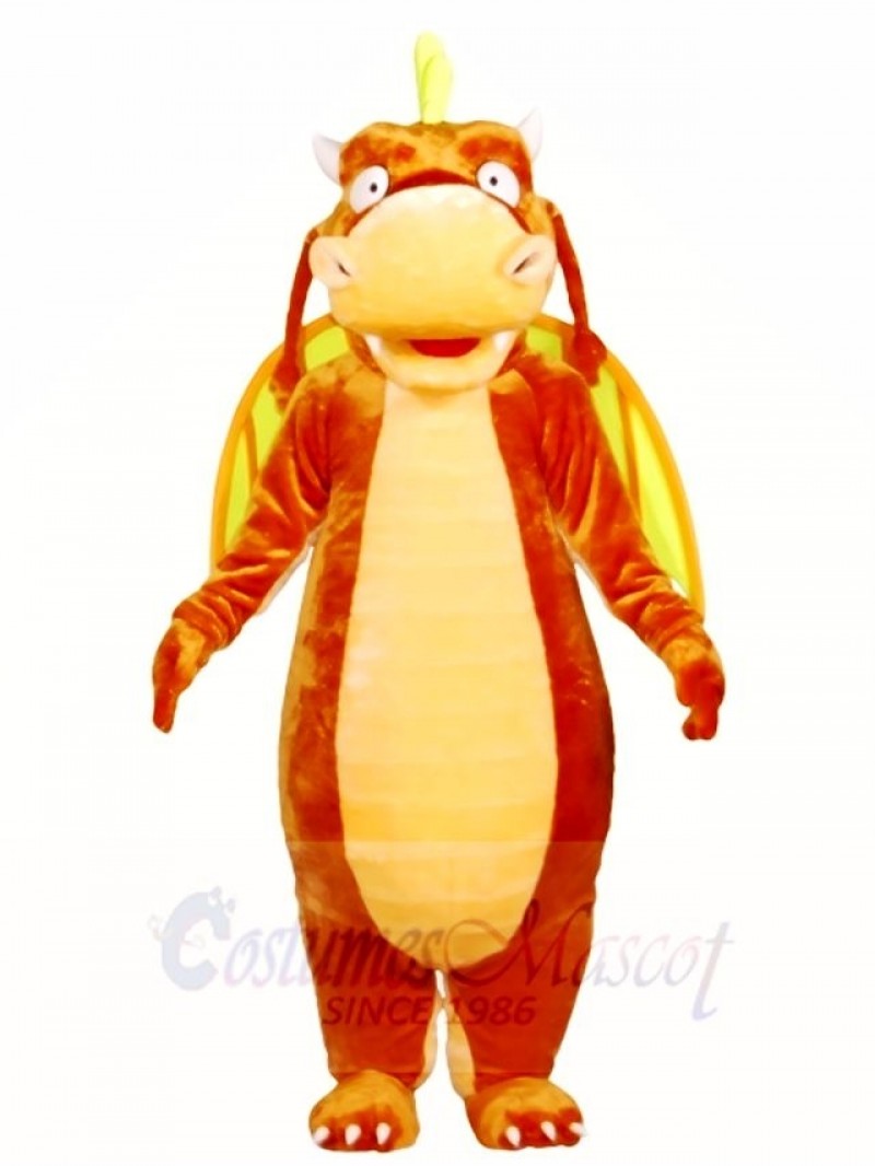  Brown Dragon with Wings Mascot Costumes 